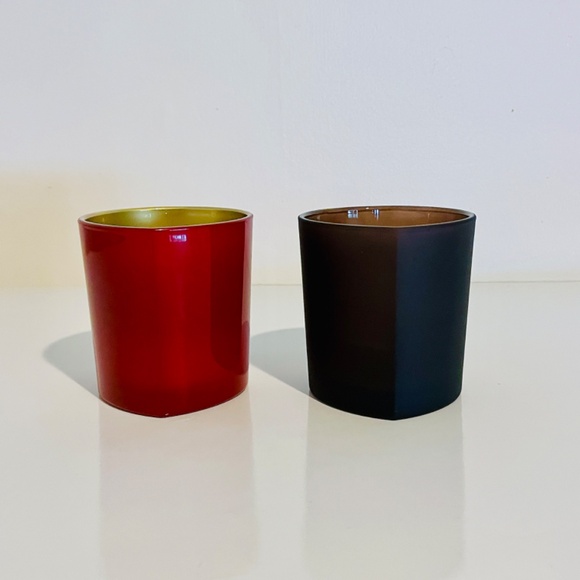 Armani Prive Two Empty Glass Candle Containers Rouge Malachite & Bois D'Encens - Picture 5 of 12